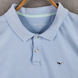 Vineyard Vines Mens Light Blue Whale Logo Short Sleeve Polo Shirt XXL